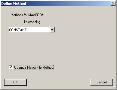 Define Method dialog box