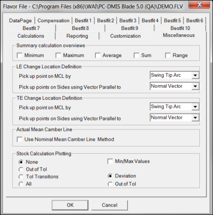 算法文件对话框 - 其他选项卡