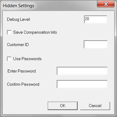 隐藏设置对话框
