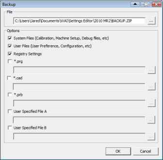 Working with Backup Files and User Data