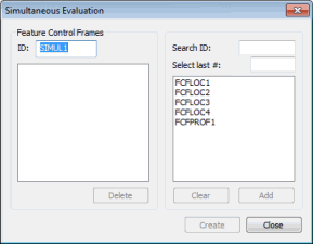 Simultaneous Evaluation dialog box Simultaneous Evaluation dialog box