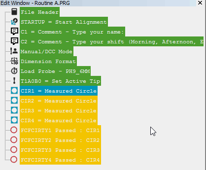 Example of Summary Mode Execution Colors