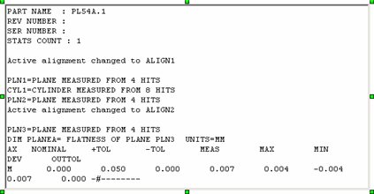 TextReportObject with Sample Report Data