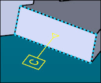 Example of pressing Shift to see the associated CAD element