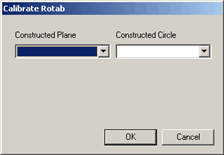 Calibrate Rotab dialog box