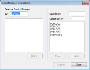 Simultaneous Evaluation dialog box