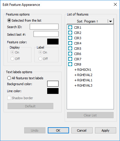 Edit Feature Appearance dialog box