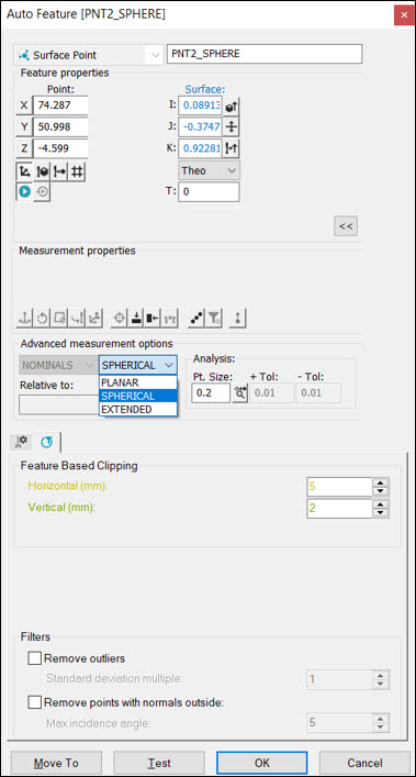 Surface Point auto feature