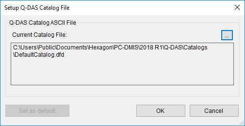 设置 Q-DAS 目录文件对话框