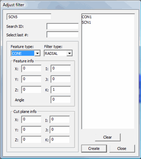 Adjust Filter dialog box