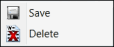 Save and Delete options Save and Delete options