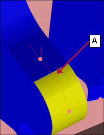 A. Correct CAD selection point A. Correct CAD selection point