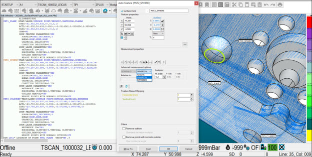 Spherical surface point example - details