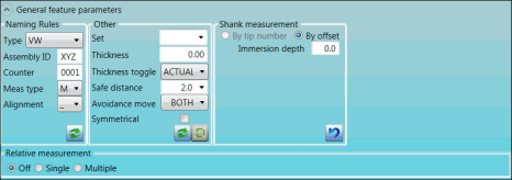 Tactile measurement options Tactile measurement options