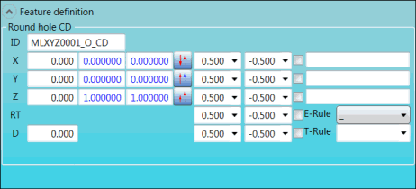 Feature definition group for CD and HD features