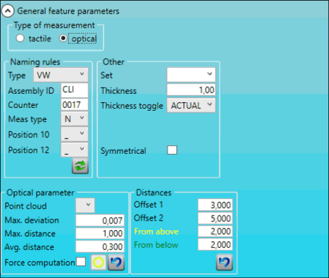 Optical measurement options Optical measurement options