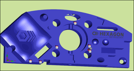 在 CAD 上标记的点 6