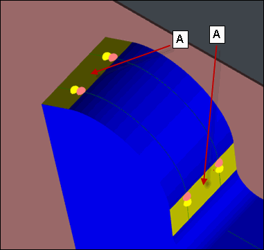 A. Multi-click on the selection points on the two planar surfaces