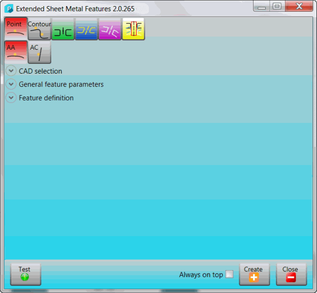 Extended Sheet Metal Features dialog box Extended Sheet Metal Features dialog box