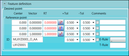 Feature definition group for AA and AC features