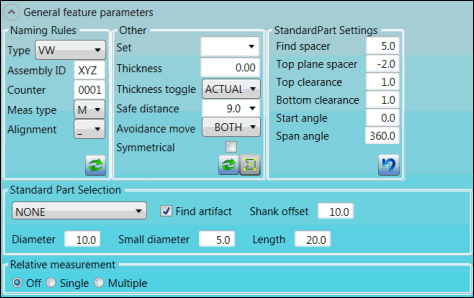 Tactile measurement options Tactile measurement options