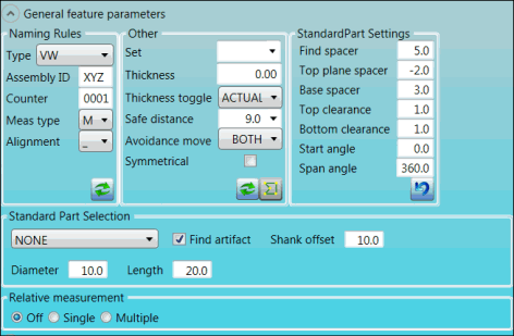 Tactile measurement options Tactile measurement options