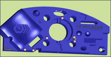 Points 4 and 5 marked on CAD