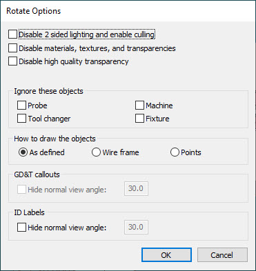 Rotate Options dialog box