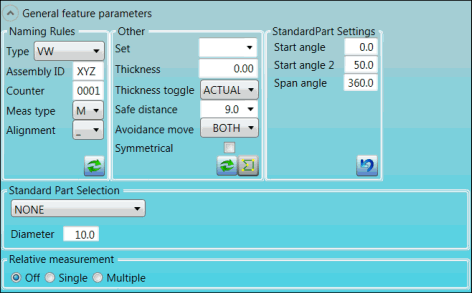 Tactile measurement options Tactile measurement options