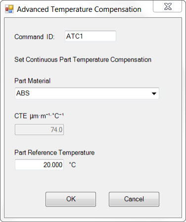 Advanced Temperature Compensation dialog box