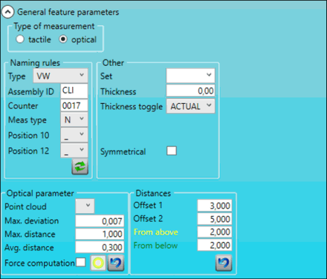 Optical measurement options