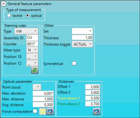 Optical measurement options