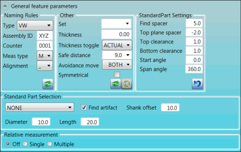 Tactile measurement options