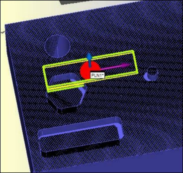 Elemento automático de plano de ejemplo con el recorte horizontal y vertical activado