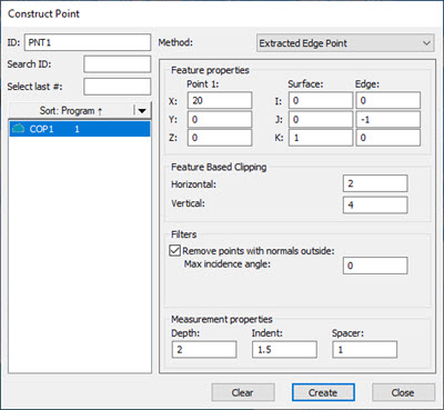 Construct Point dialog box - Extracted Edge Construct Point dialog box - Extracted Edge
