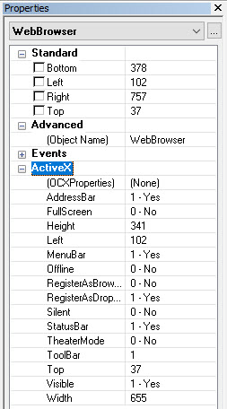 Accessing an ActiveX Object’s Methods and Properties from Basic
