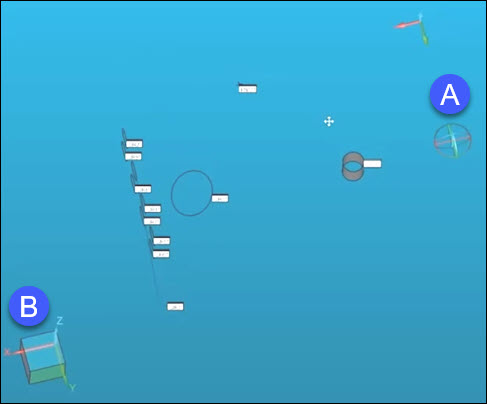 Grafikf&ouml;nster med ikonen Rotationscentrum