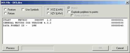 DES File dialog box