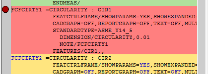 Example of Command Mode Execution Colors