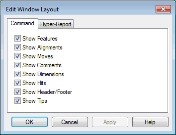 Edit Window Layout dialog box