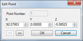 Edit Point dialog box