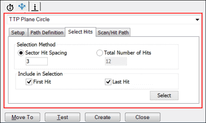 Sample Select Hits tab