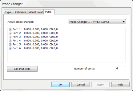 Probe Changer dialog box - Type tab