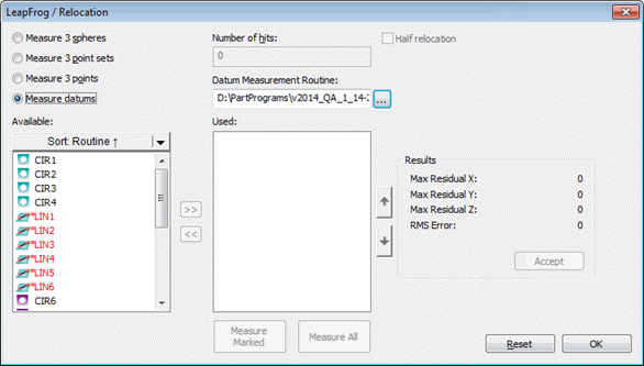 LeapFrog / Relocation dialog box