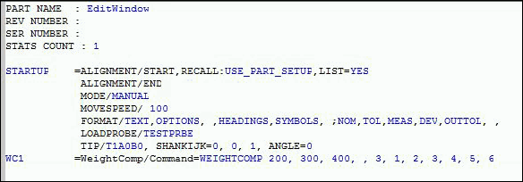 Example of Edit window for Advanced mode Example of Edit window for Advanced mode