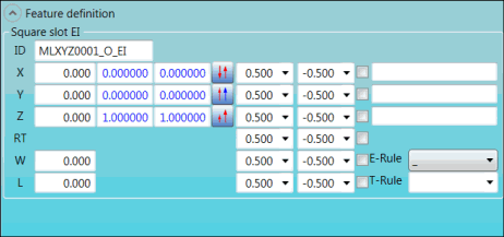 Feature definition group for EI feature