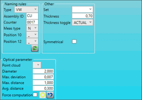 Optical measurement options Optical measurement options