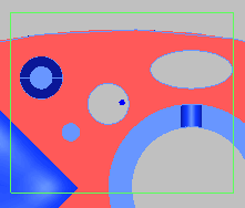 Exempel p&aring; en markerad yta som visas i r&ouml;tt