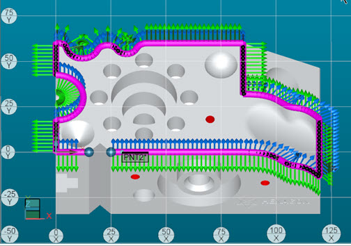 曲线示例 - 带有矢量箭头