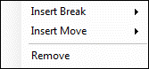 Insert and Remove options